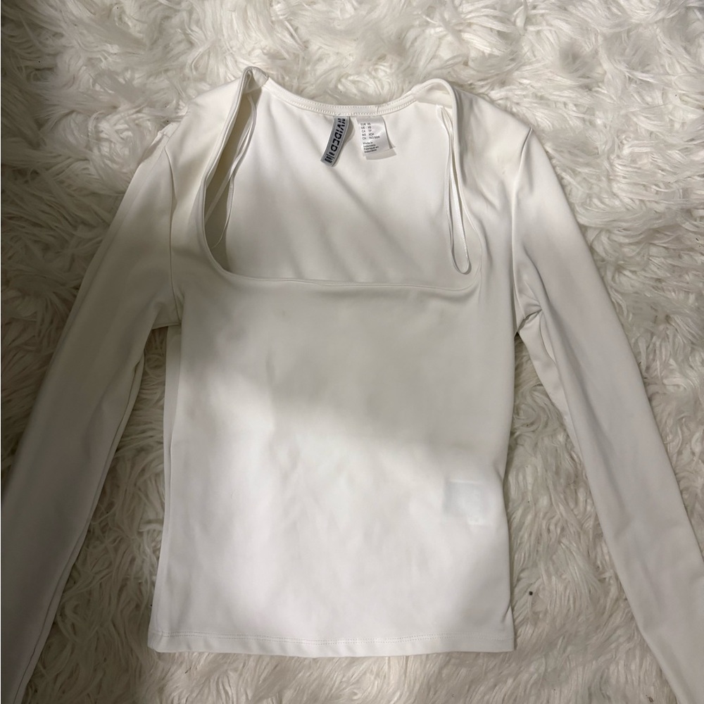 Divided Cream Long Sleeve Women's Top